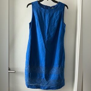 Elegant Blue Sleeveless Dress